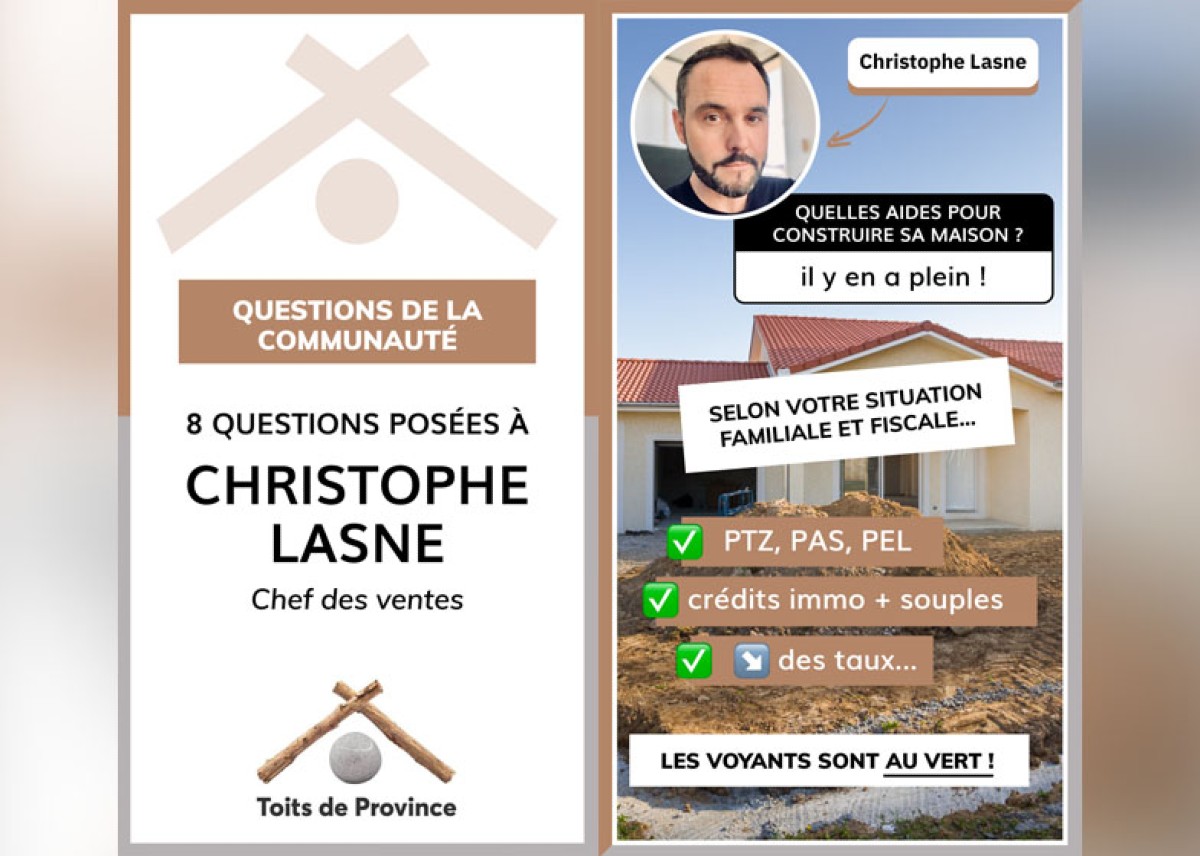 Christophe Lasne, chef des ventes de Toits de province, répond aux questions de la communauté